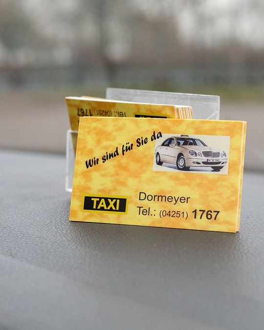 Visitenkarte Taxi Dormeyer